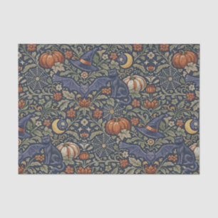 Halloween Orange Black Cats Bats  Tissue Paper