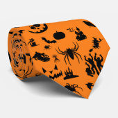 Halloween Orange Black Pattern Neck Tie | Zazzle