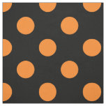 Halloween Orange Black Polka Dot Fabric