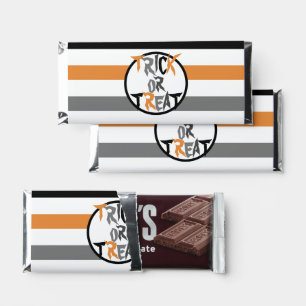 Halloween Orange Black Trick Or Treat Hershey Bar Favors