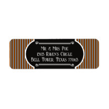 Halloween Orange & Black Vintage Stripe