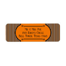 Halloween Orange & Black Vintage Stripe