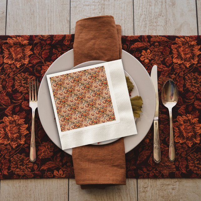 Halloween orange brown stylish napkins (Creator Uploaded)
