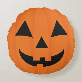 Halloween Orange Carved Happy Pumpkin Face