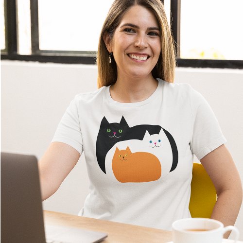 Halloween Orange Cats T_Shirt