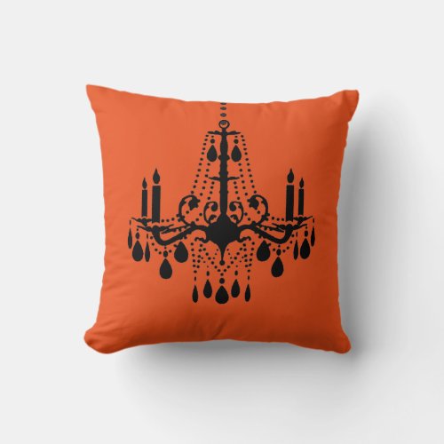 Halloween Orange Chandelier Pillow