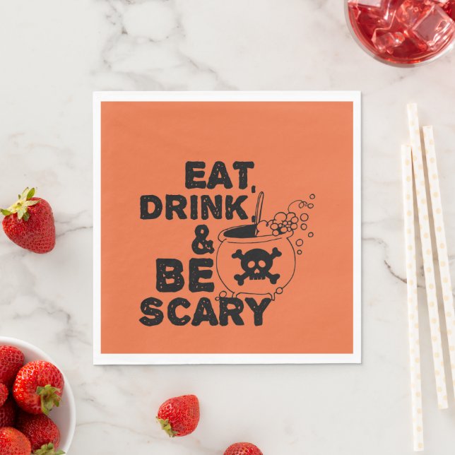 Halloween Orange Eat Drink Napkins (Insitu)