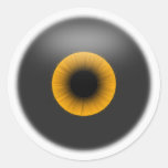 Halloween Orange Eye Eyeball Sticker Tag at Zazzle