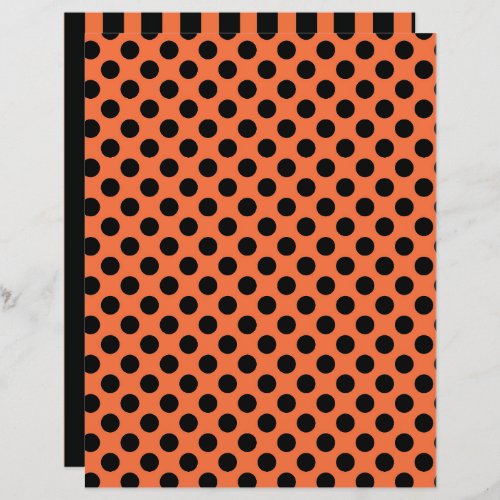 Halloween orange geometrics scrapbook paper