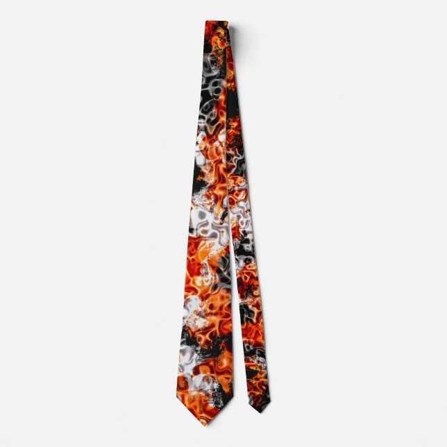 Halloween Orange Glow Neck Tie (Front)