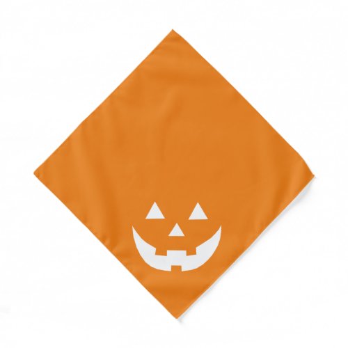 Halloween orange Jack o lantern pumpkin dog  Bandana