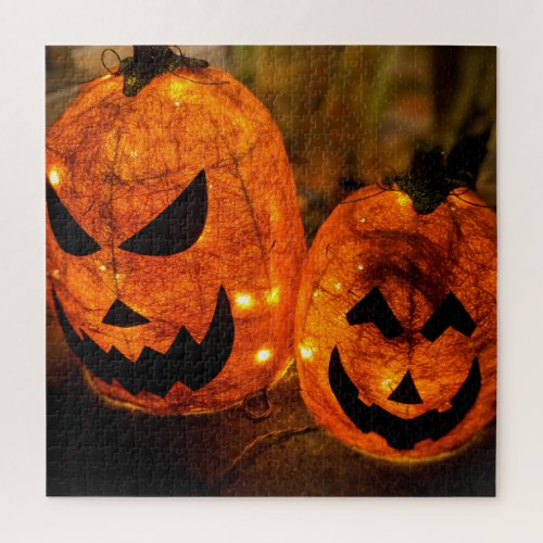 Halloween Orange lantern pumpkins Jigsaw Puzzle