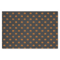Halloween Orange Pumpkin Chalkboard Pattern Tissue Paper