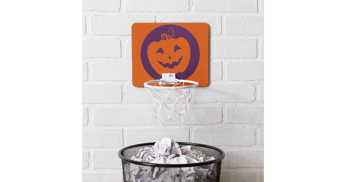 Basketball Halloween with basketball and pumpkin Mini Basketball Hoop