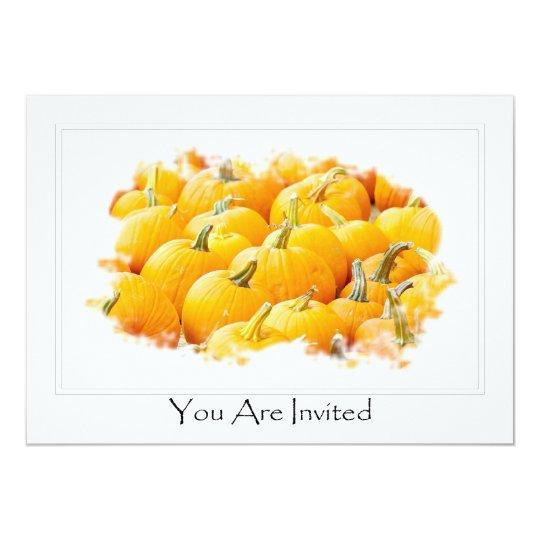 Halloween Orange PumpkinsParty Invitation