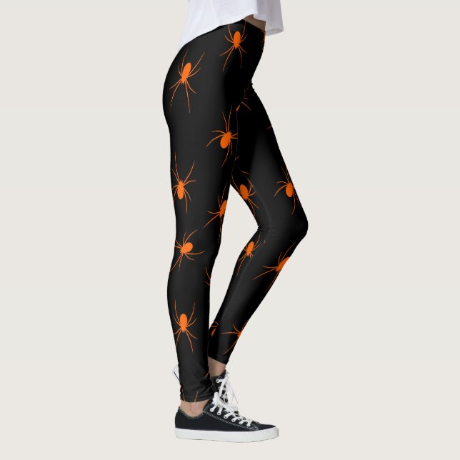 Halloween Orange Spider Popular Elegant Leggings (Right)