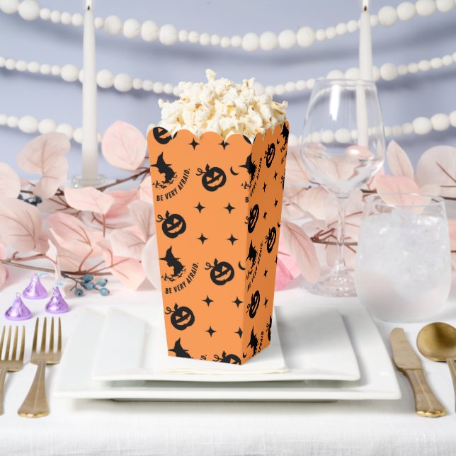 Halloween Orange Spooky Pumpkin Witch  Favor Boxes (Wedding)