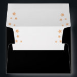 Halloween Orange Stars Black  Envelope<br><div class="desc">Halloween Kid's Birthday black envelopes</div>