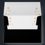 Halloween Orange Stars Black  Envelope<br><div class="desc">Halloween Kid's Birthday black envelopes</div>