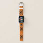 Halloween Orange Tartan Apple Watch Band (Front)