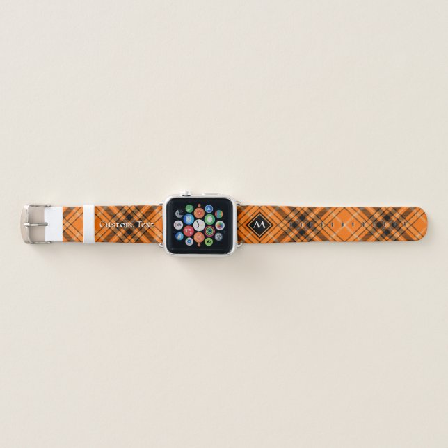 Halloween Orange Tartan Apple Watch Band (Front)