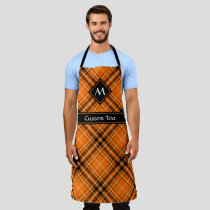 Halloween Orange Tartan Apron