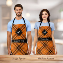 Halloween Orange Tartan Apron