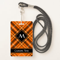 Halloween Orange Tartan Badge