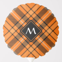 Halloween Orange Tartan Balloon