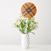 Halloween Orange Tartan Balloon (Vase)