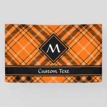 Halloween Orange Tartan Banner