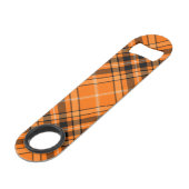 Halloween Orange Tartan Bar Key (Back Angled)
