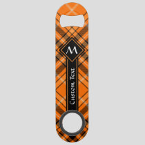 Halloween Orange Tartan Bar Key