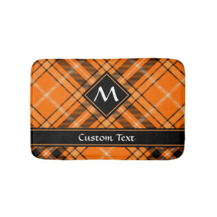 Halloween Orange Tartan Bath Mat