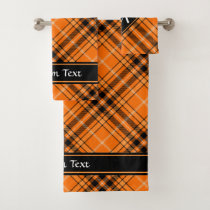 Halloween Orange Tartan Bath Towel Set