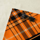 Halloween Orange Tartan Beach Towel (In Situ)