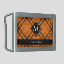 Halloween Orange Tartan Belt Buckle