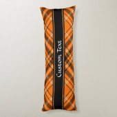 Halloween Orange Tartan Body Pillow (Back (Vertical))