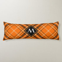 Halloween Orange Tartan Body Pillow