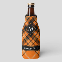 Halloween Orange Tartan Bottle Cooler