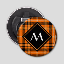 Halloween Orange Tartan Bottle Opener