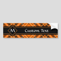 Halloween Orange Tartan Bumper Sticker