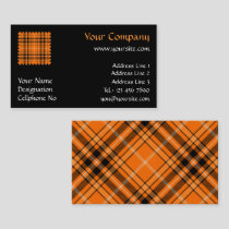 Halloween Orange Tartan Business Card