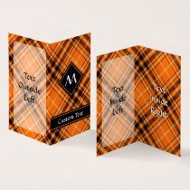 Halloween Orange Tartan Business Card