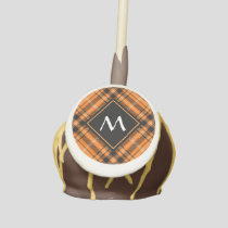 Halloween Orange Tartan Cake Pops