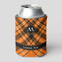 Halloween Orange Tartan Can Cooler