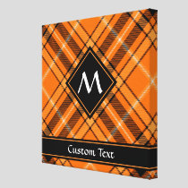 Halloween Orange Tartan Canvas Print