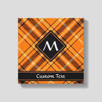 Halloween Orange Tartan Canvas Print