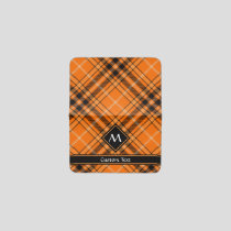 Halloween Orange Tartan Card Holder