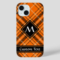 Halloween Orange Tartan iPhone 15 Case